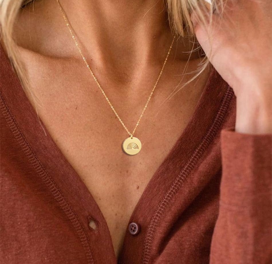 Rainbow Circle Necklace