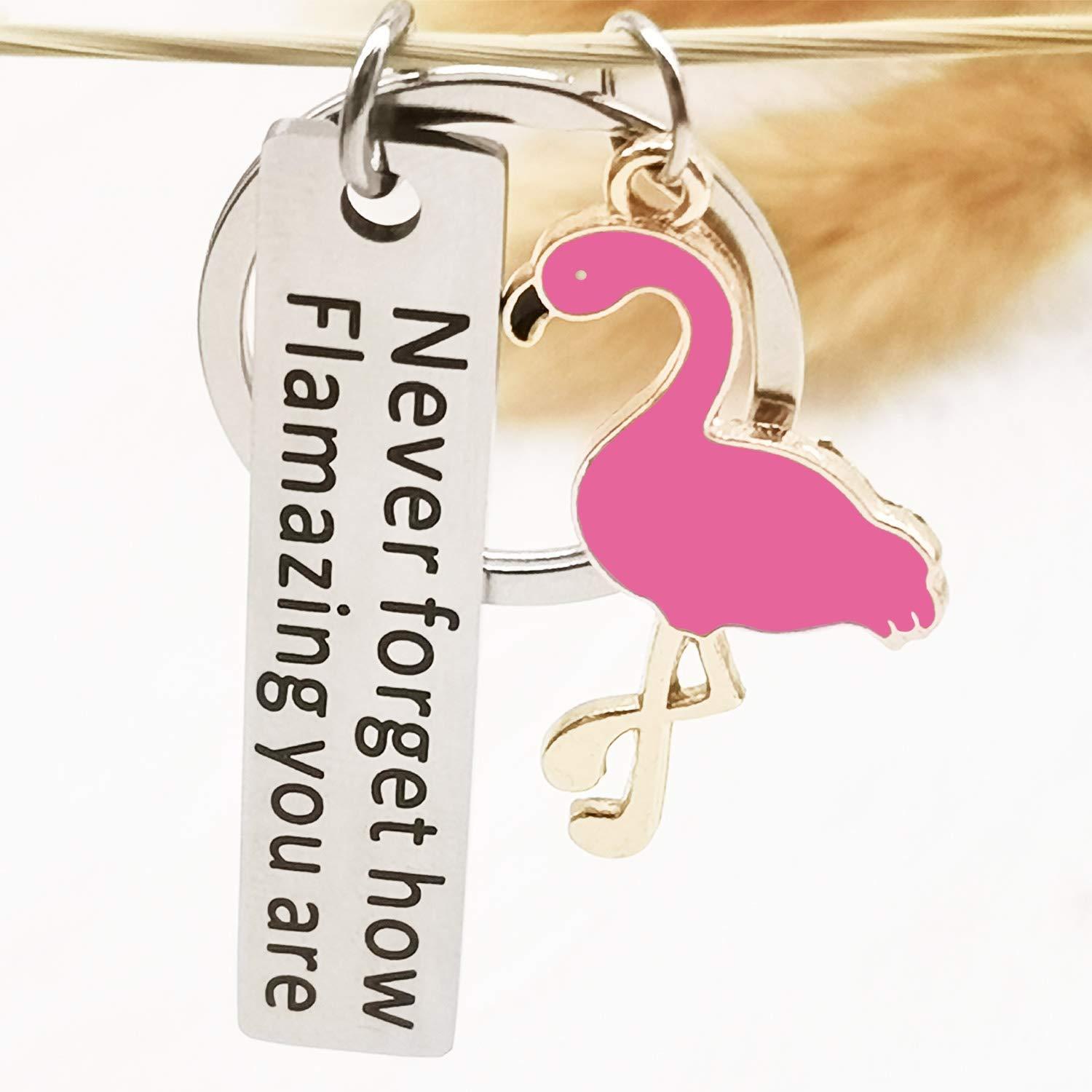 Never Forget How Flamazing You Are Flamingo Keychain