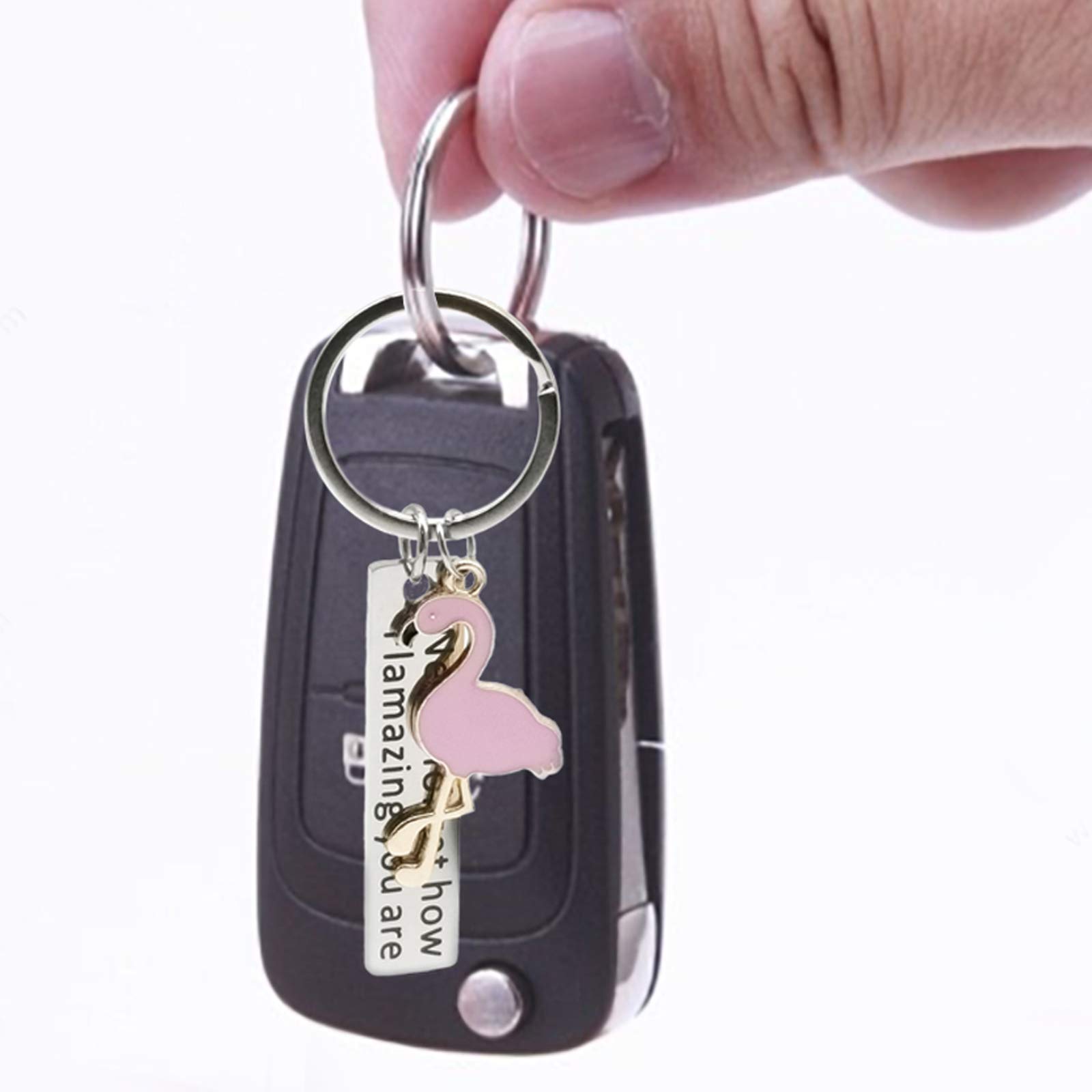 Never Forget How Flamazing You Are Flamingo Keychain