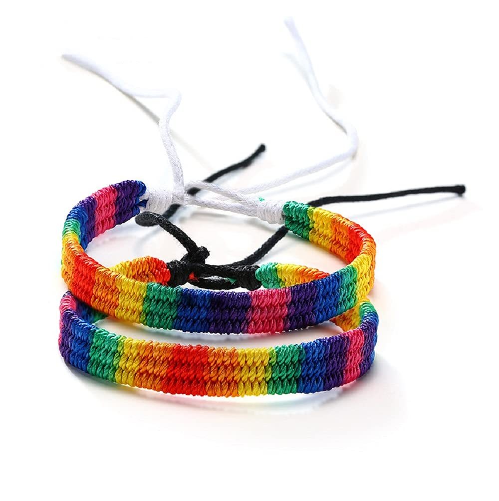 Bold Rainbow Braided Bracelet
