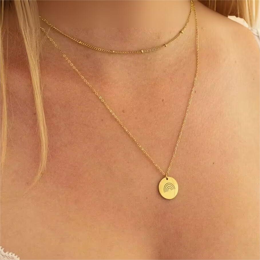 Rainbow Circle Necklace