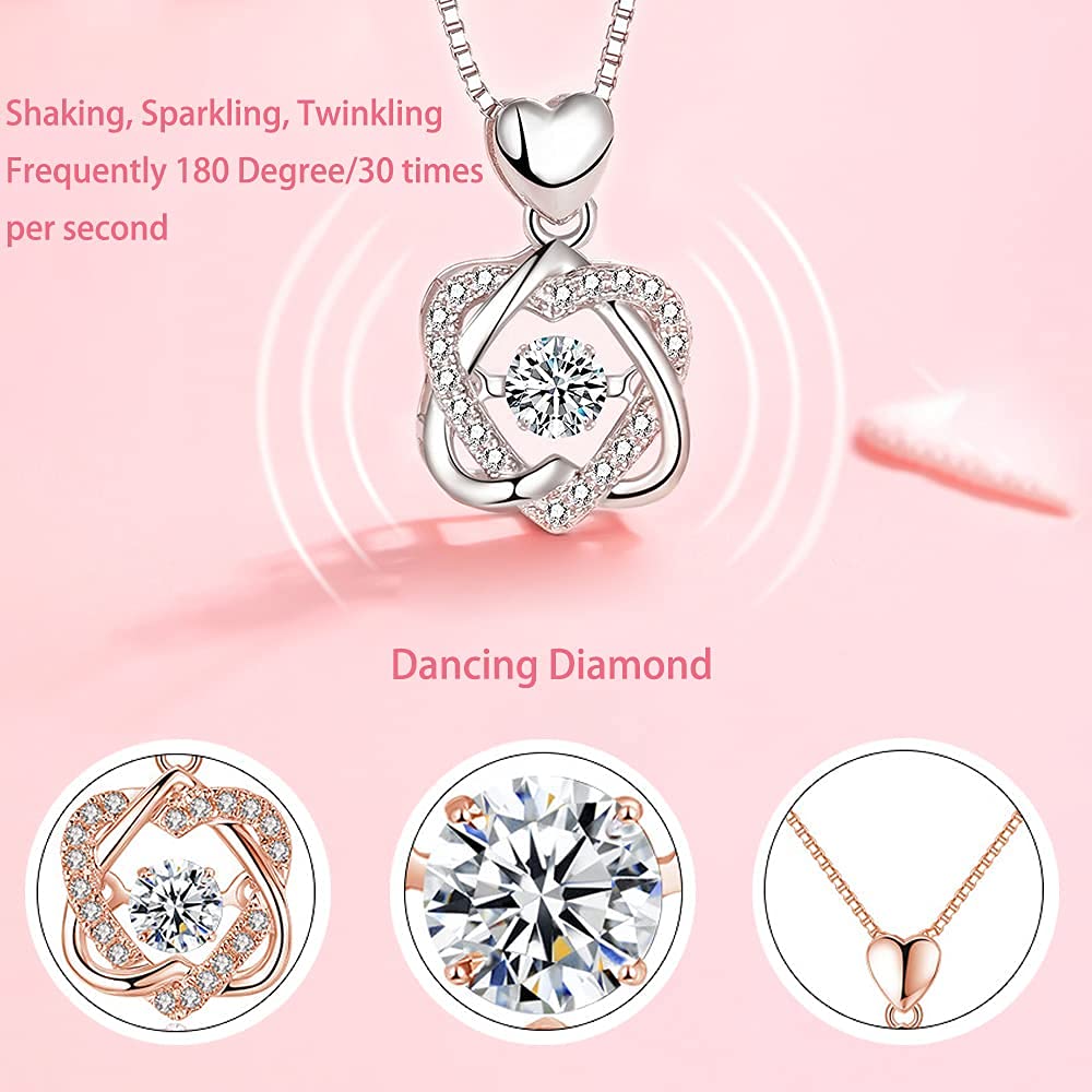 For Daughter - S925 We Are Forever Linked Together Love Knot Necklace