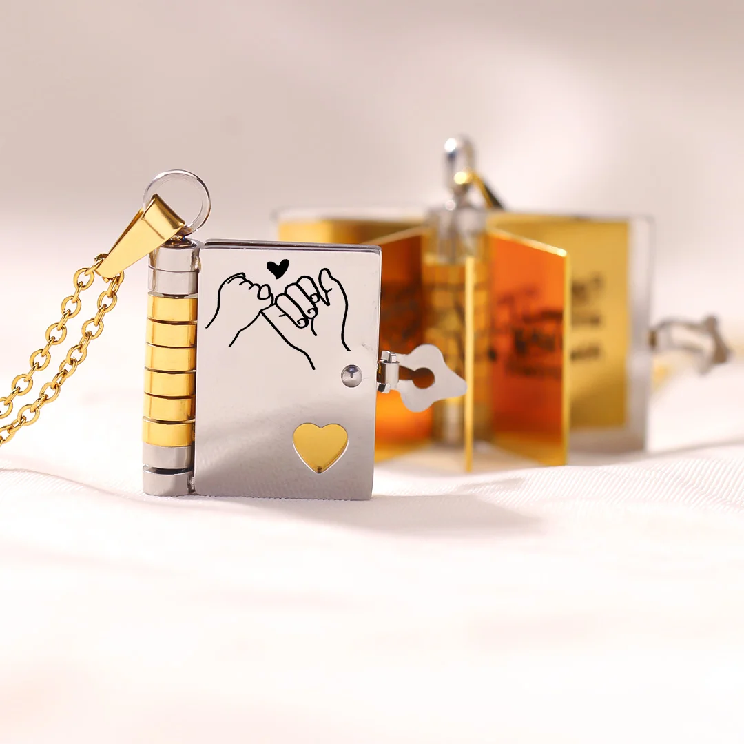 For Daughter - I'm Always With You Book Necklace