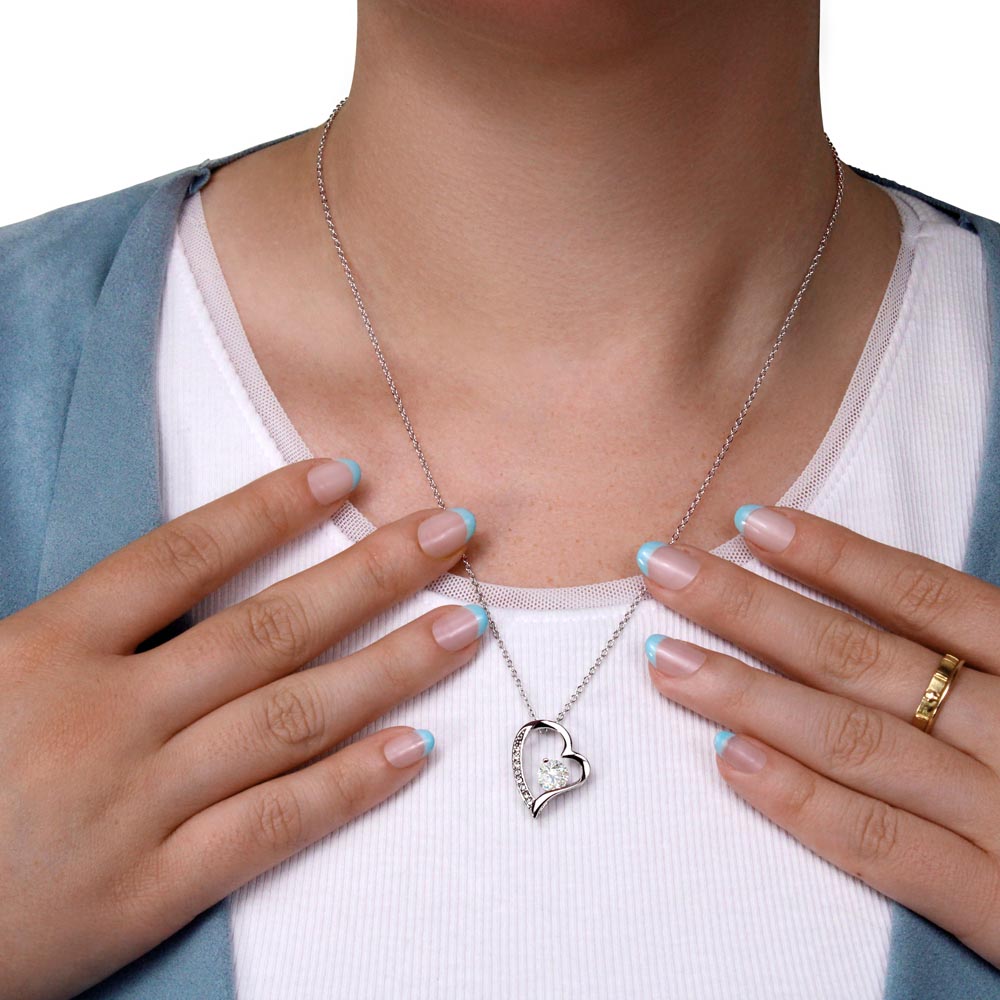 For Daughter - I'm Proud To Be Your Father Heart Necklace