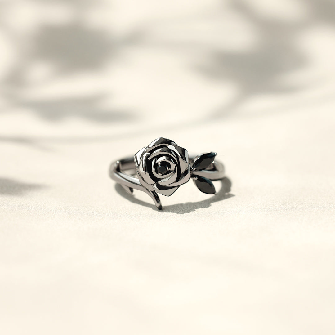 Begin Again Black Rose Ring