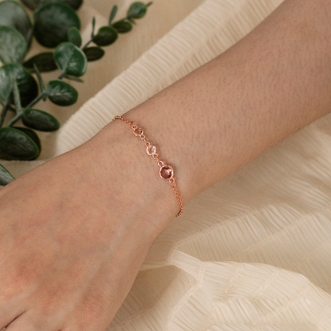 For Mama/Grandma - Custom Birthstone Circular Bracelet