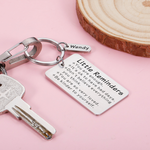 Little Reminders Custom Name Keychain