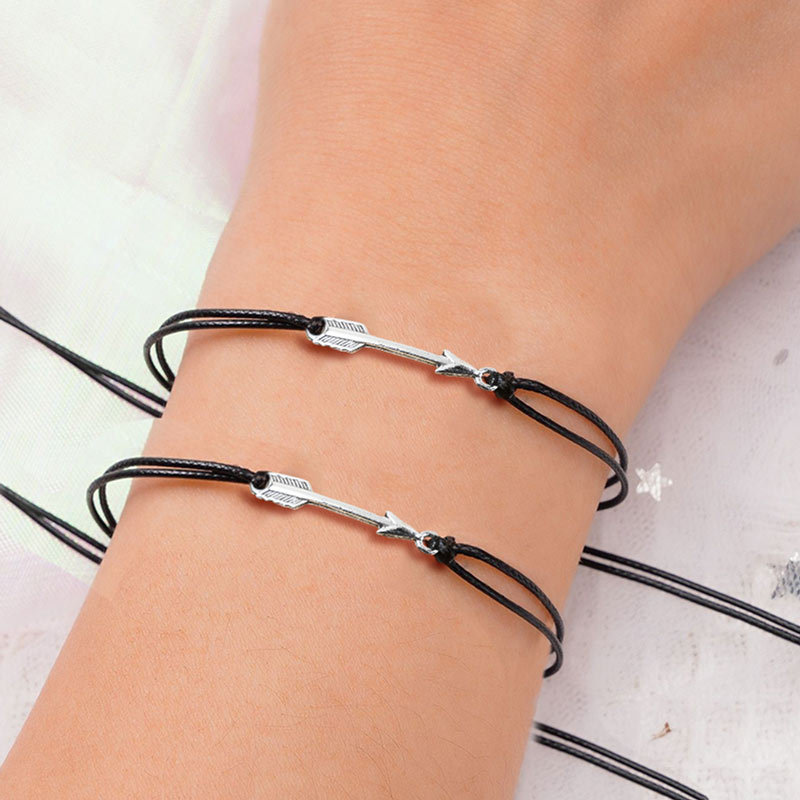 For Friend - Our Friendship Means The World To Me Arrow Braided Bracelet