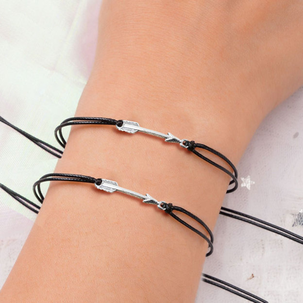 For Friend - Our Friendship Means The World To Me Arrow Braided Bracelet