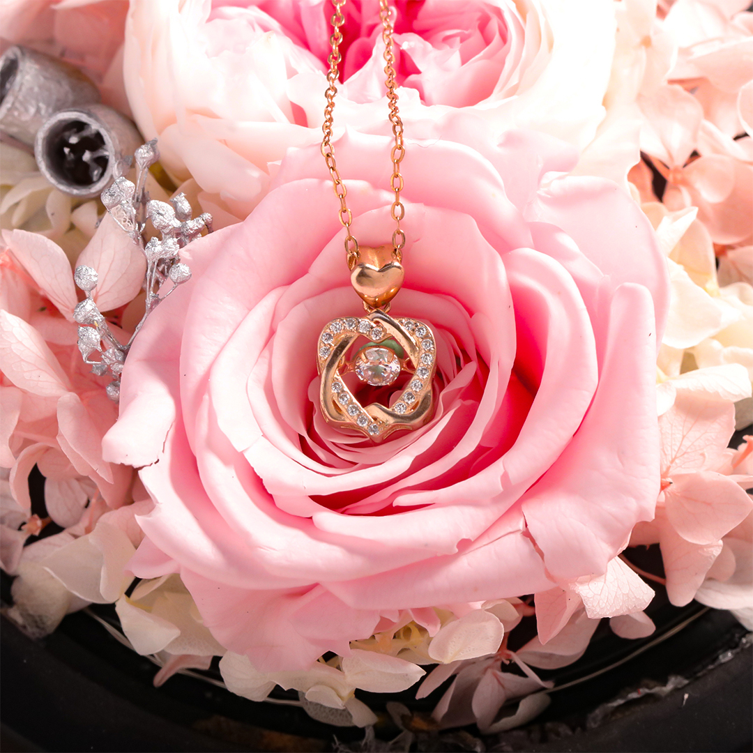 For Love - S925 We Are Connected Heart To Heart Love Knot Necklace