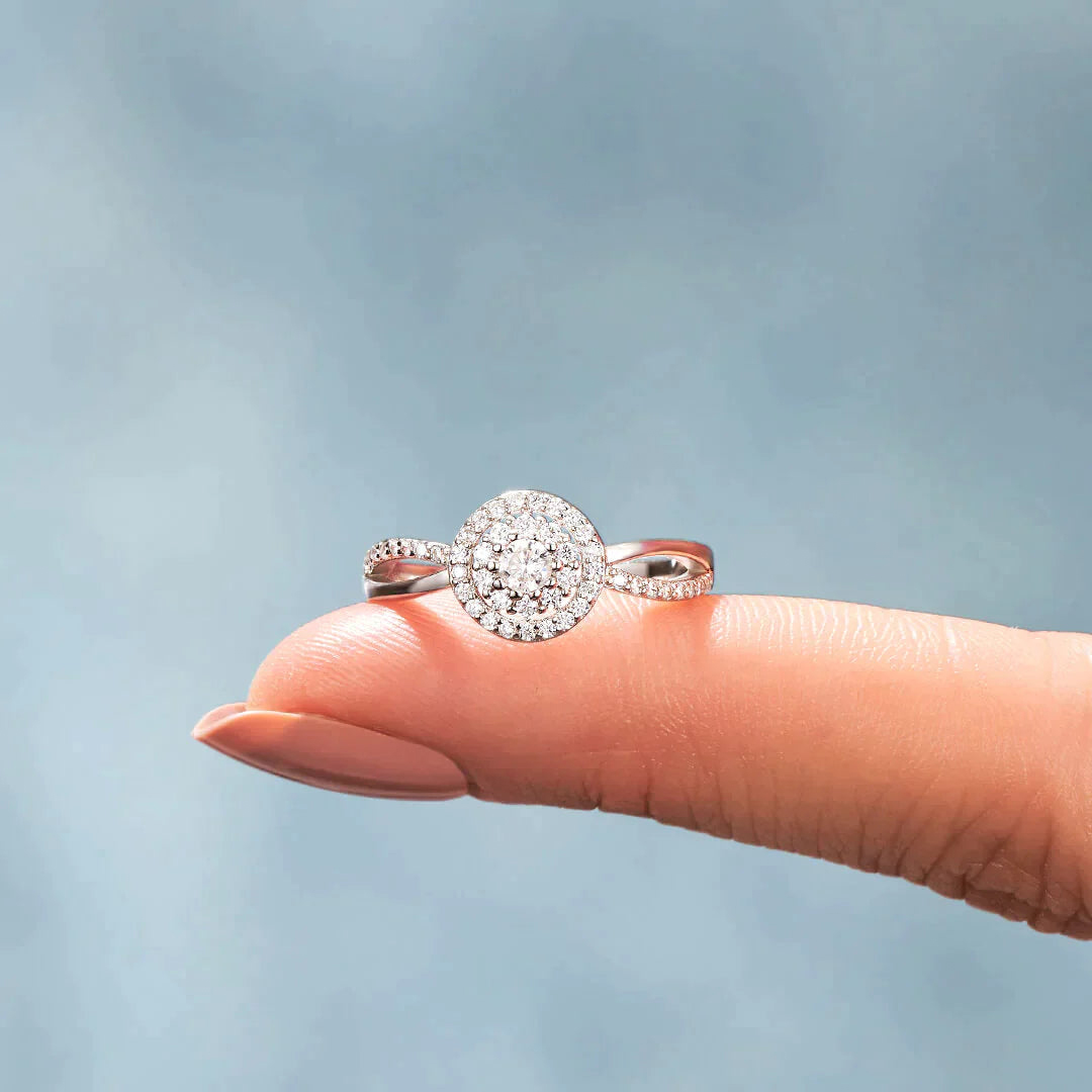 For Self - S925 Self Love Round Diamond Infinity Ring