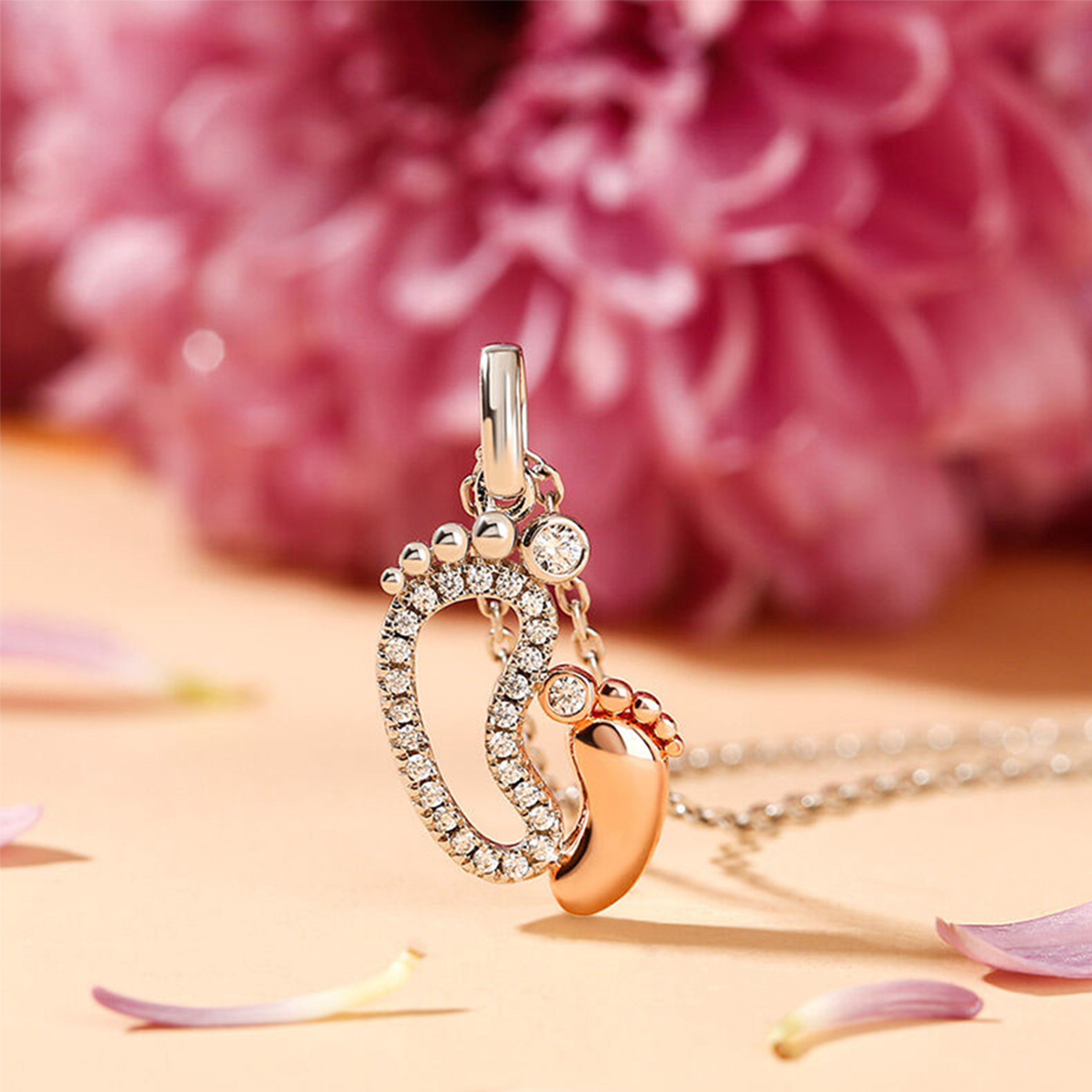 For New Mama - Lovely Feet Necklace