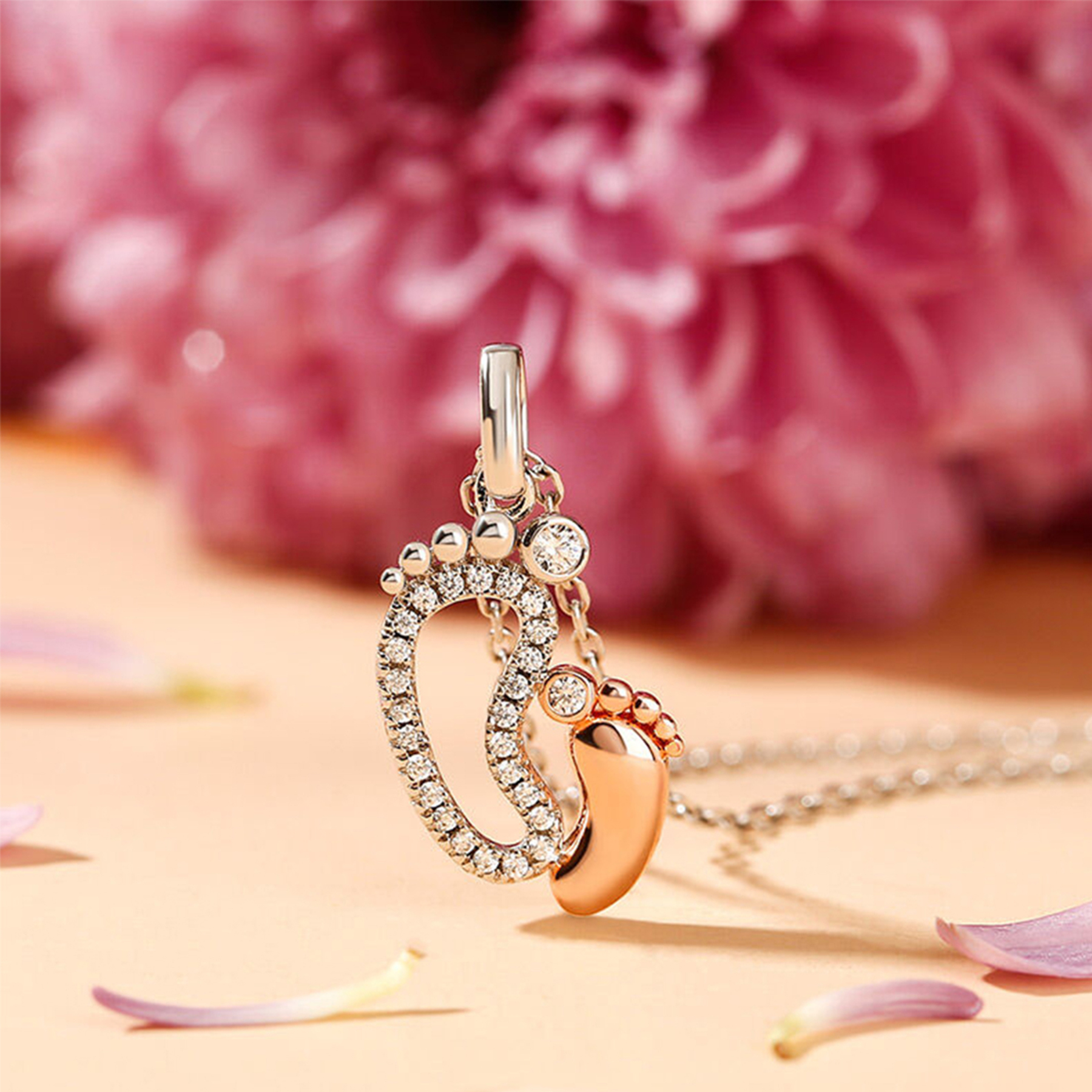 For New Mama - Lovely Feet Necklace