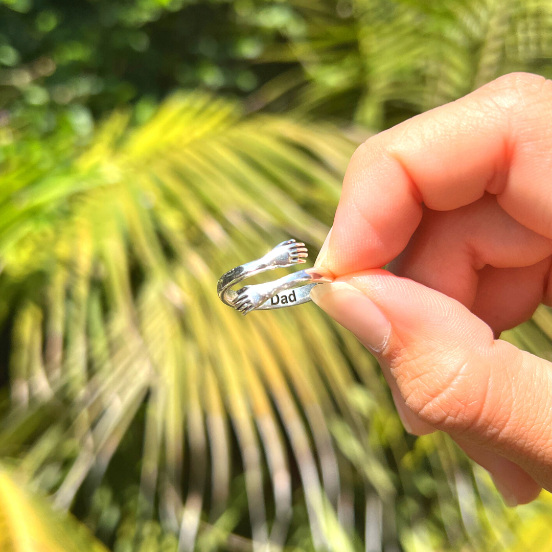 For Memorial - S925 Hug From Heaven Custom Hug Ring