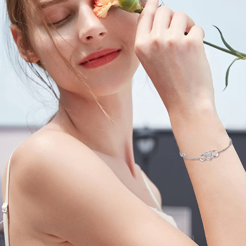 For Grandaughter - S925 You Will Always Have Me,And I Will Always Have You Infinite Heart Bracelet