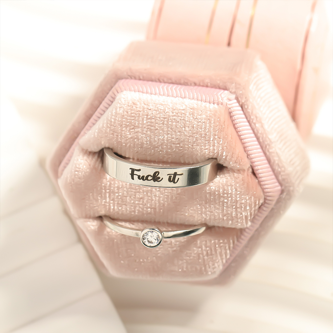 Fuck It Two-tiered Stacking Ring