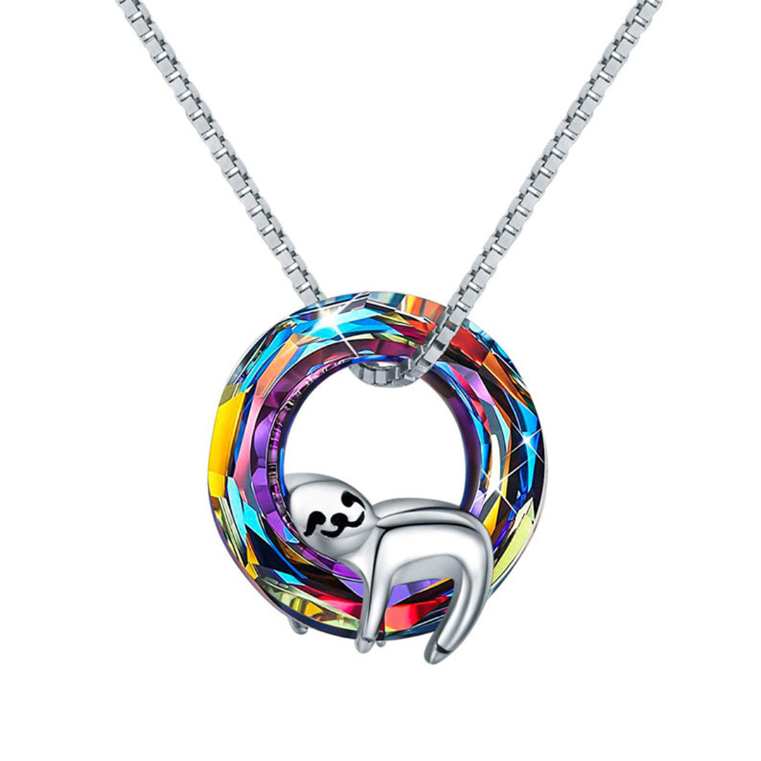 S925 Crystal Sloth Necklace