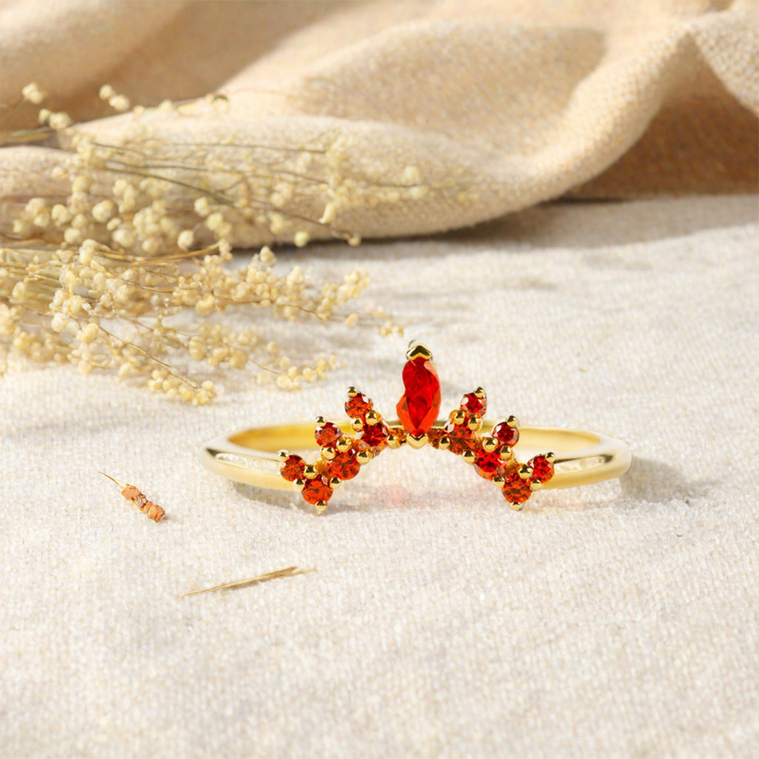 BURNED AND SURVIVED FIRE FLAME RING