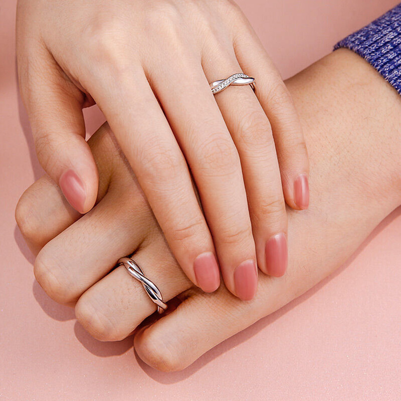 For Love - S925 I Love You Until Infinity Runs Out Wrap Ring