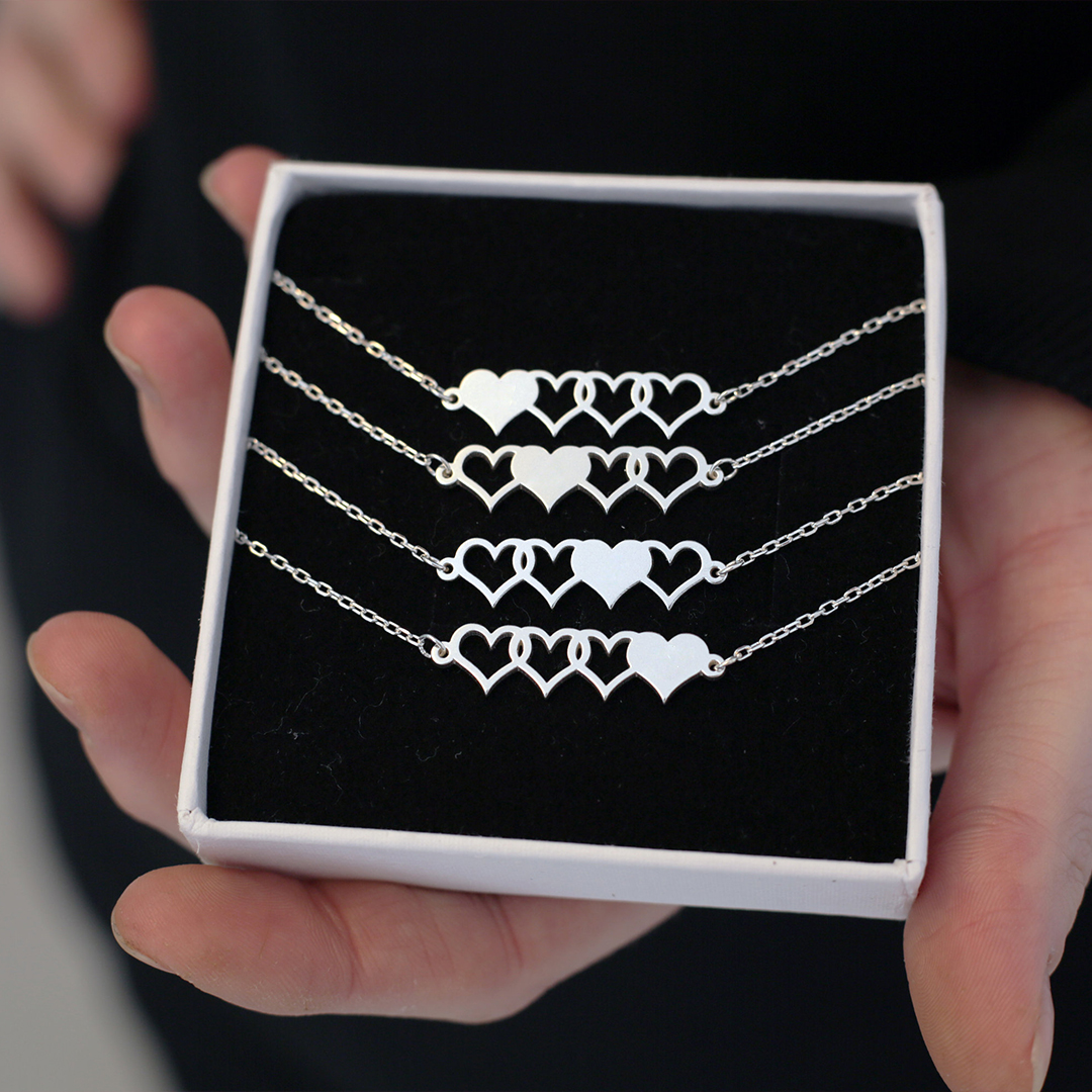 Mother and Daughter Forever Linked Together String Bracelet