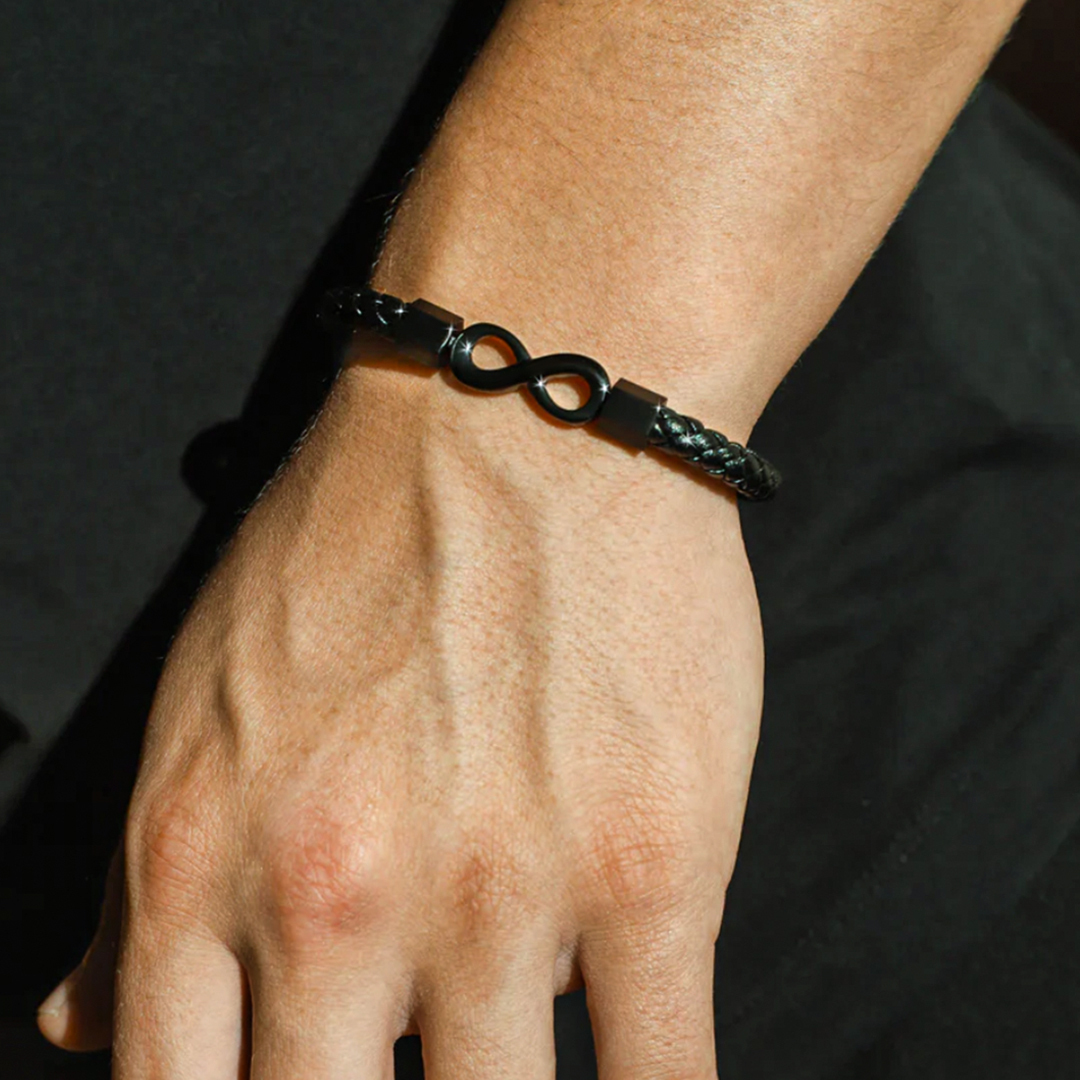 For Son - You Are Braver Infinity Braided Bracelet