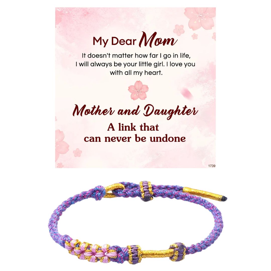 For Mother Peach Blossom Knot Bracelet