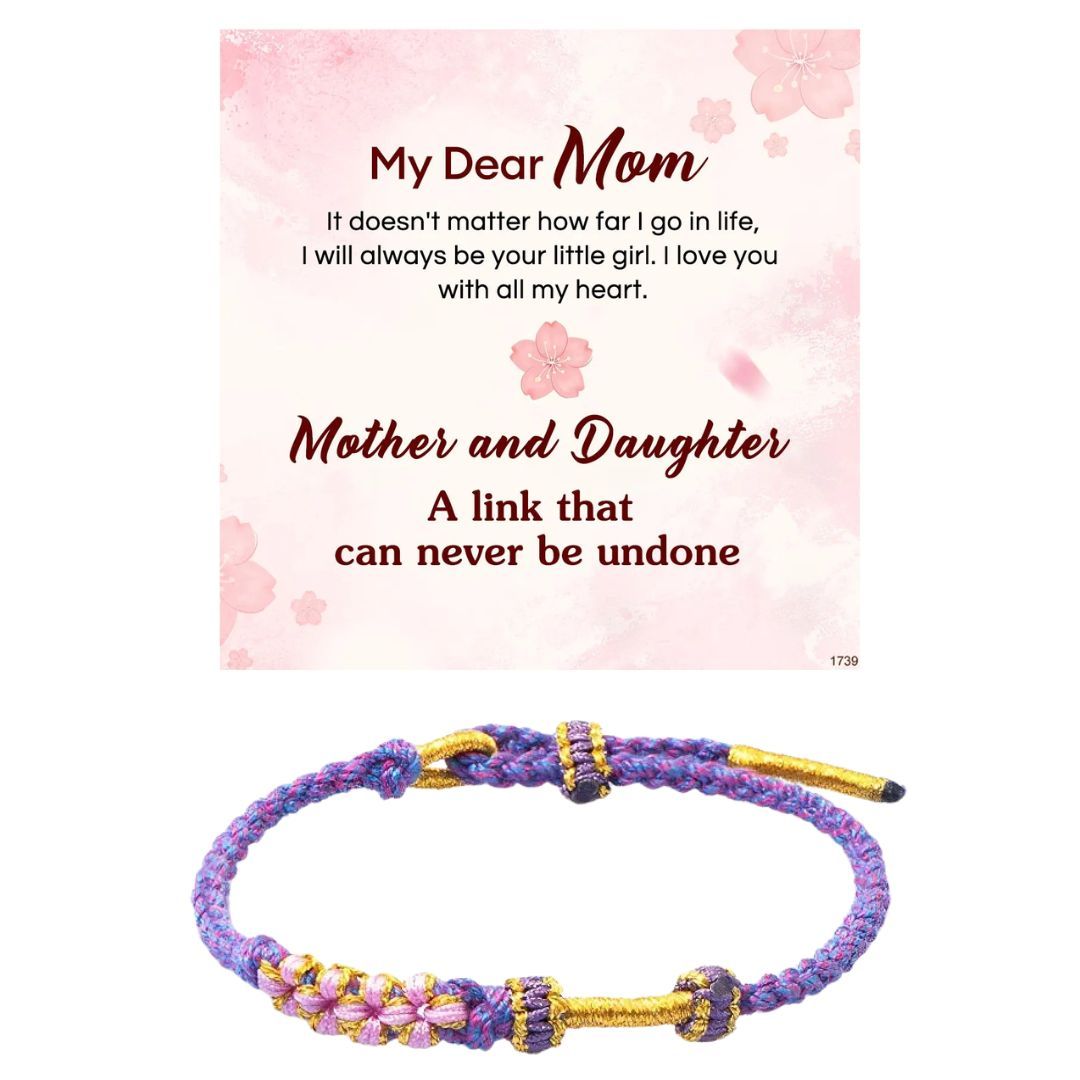 For Mother Peach Blossom Knot Bracelet