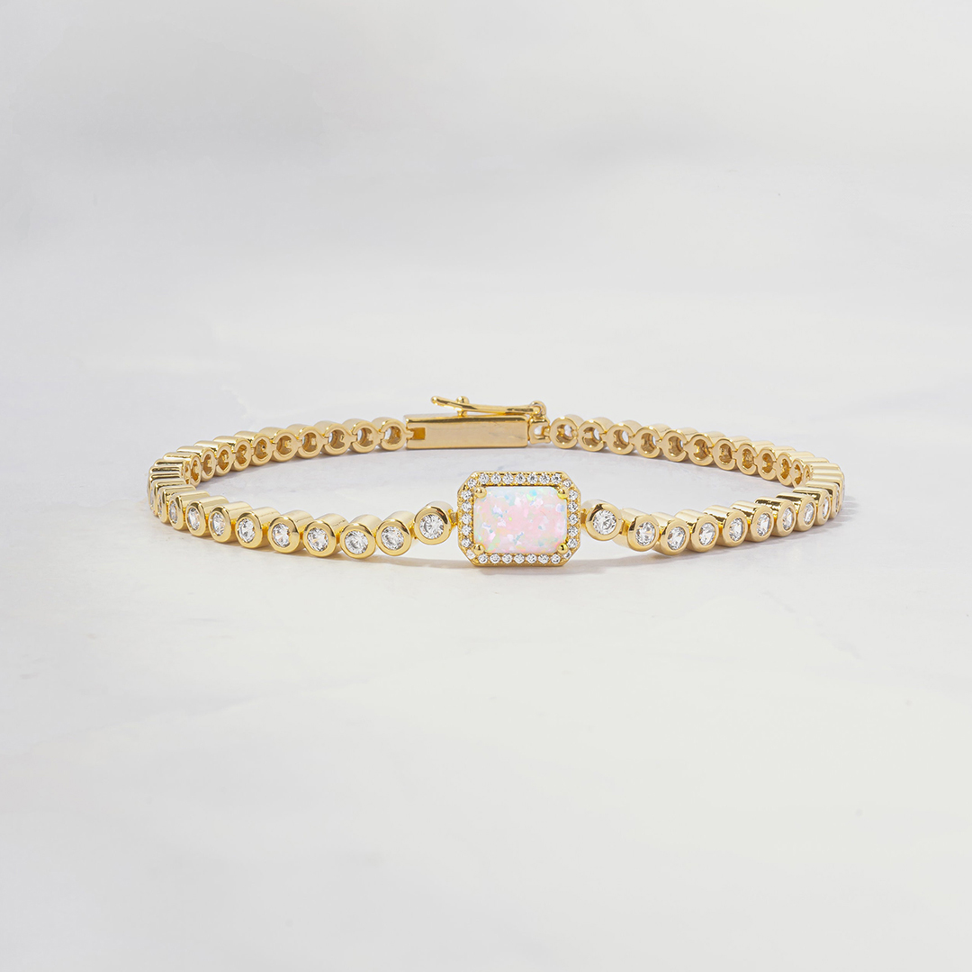 Self Love I'm choosing my peace Opal Stone Bracelet
