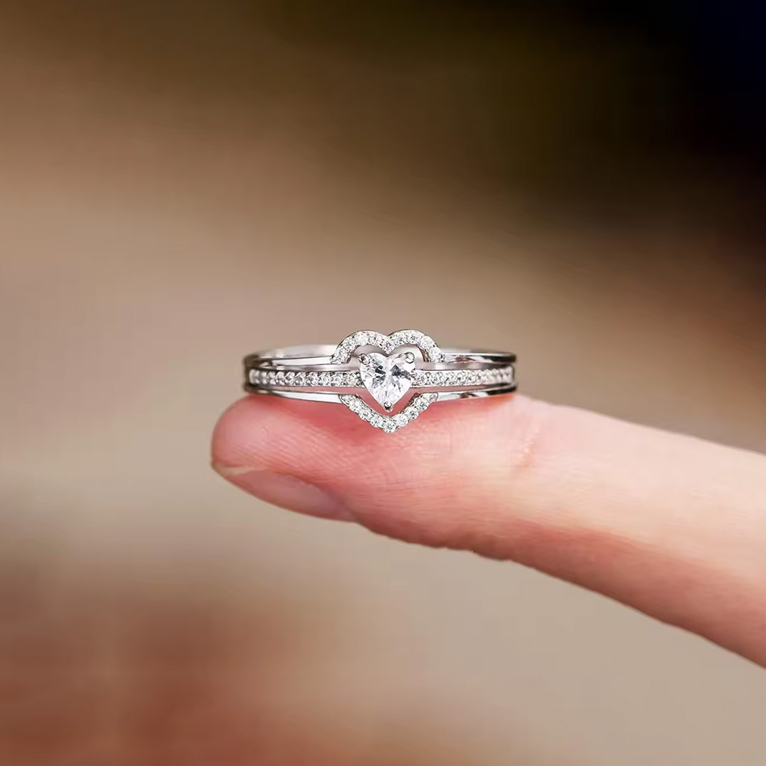 For Self- S925 Self Love Always Keep Myself In Heart Ring