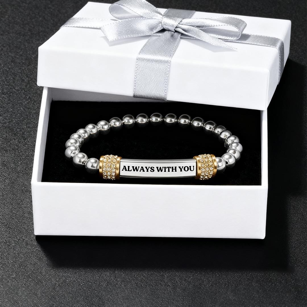 For Granddaughter-Always With You Dainty diamond bead Bracelet
