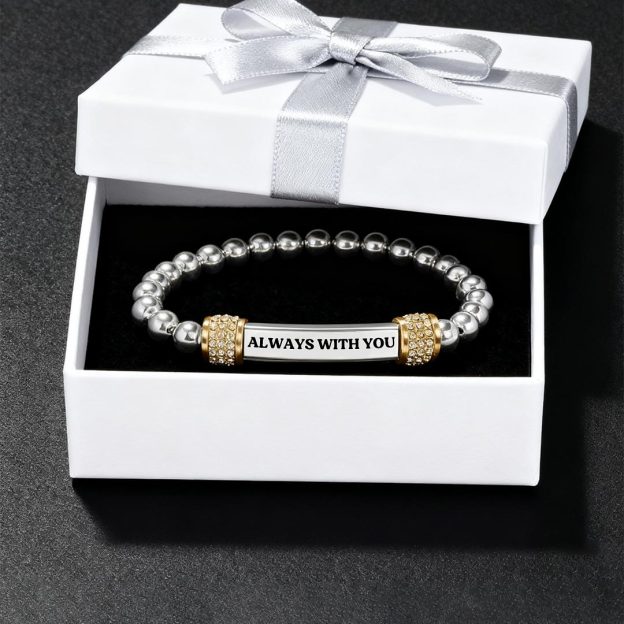For Granddaughter-Always With You Dainty diamond bead Bracelet