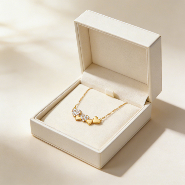 For Friends-Girl Gang Five Heart Necklace 👑