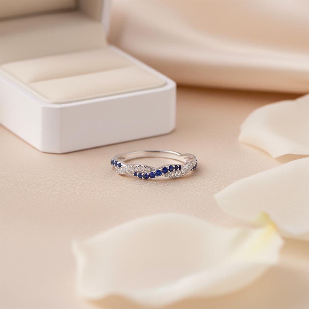 For Mother Custom Birthstone Mother Daughter Twist Ring