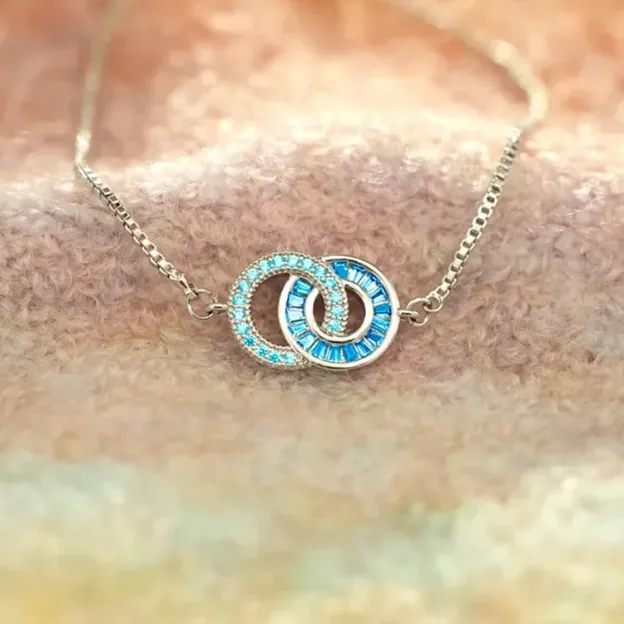 For Granddaughter-Customized Birthstones Circle Bracelet