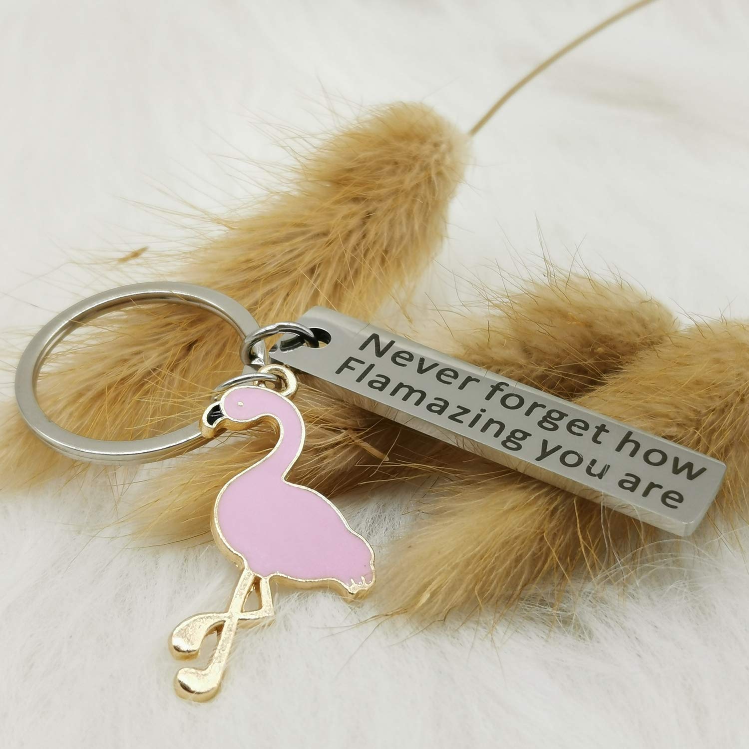 Never Forget How Flamazing You Are Flamingo Keychain