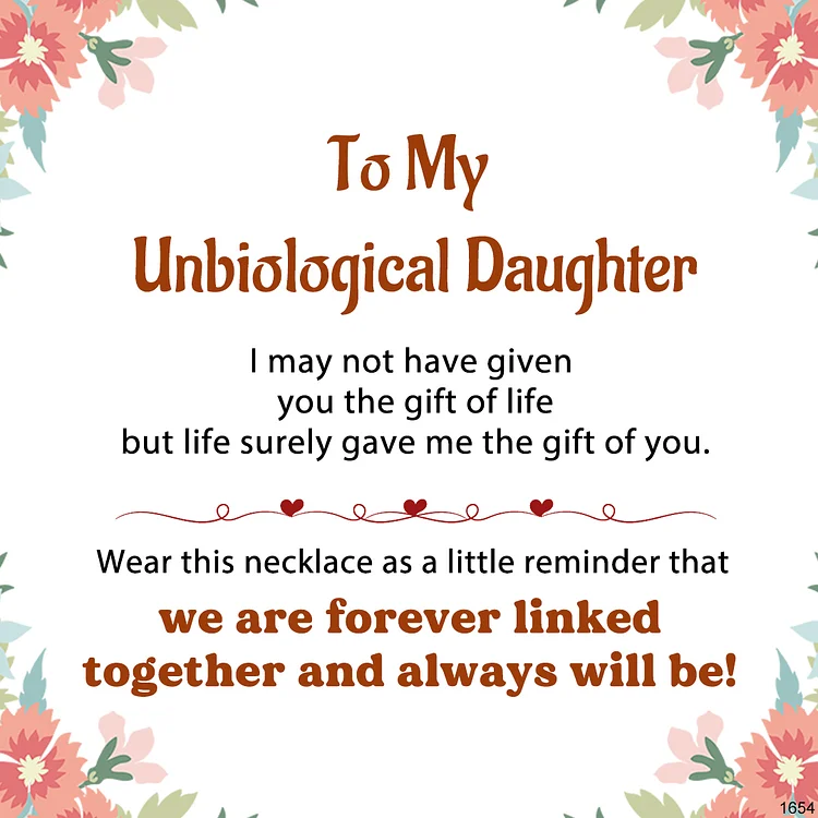 For Unbiological Daughter - Love You Always & Forever Book Necklace