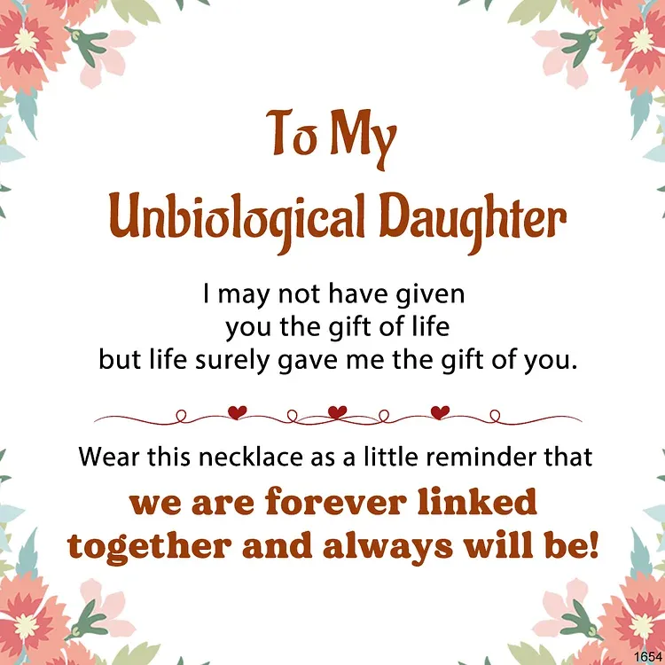 For Unbiological Daughter - Love You Always & Forever Book Necklace