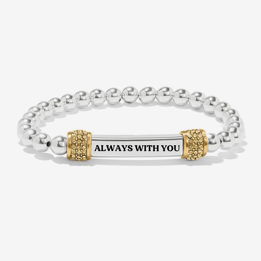 For Granddaughter-Always With You Dainty diamond bead Bracelet