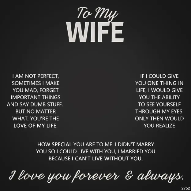 For Wife - I Love You Forever & Always Customized Double Birthstones & Names Necklace