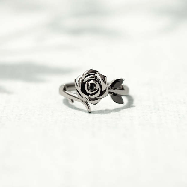 Begin Again Black Rose Ring