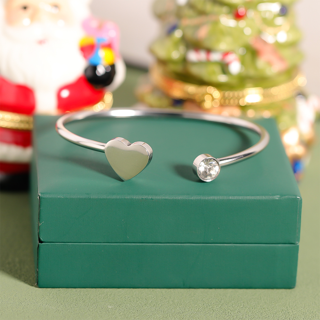 For Bonus Daughter - I Love You Heart-shaped Open Bracelet