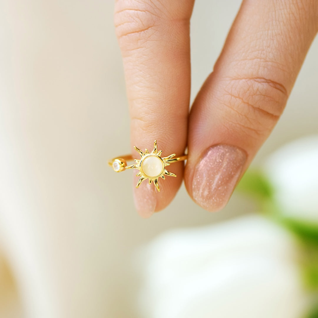 For Daughter - Sun Fidget Open Ring