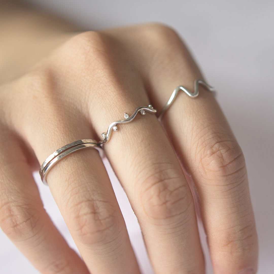For Self - S925 Survived Too Many Storms Raindrop New Year Ring