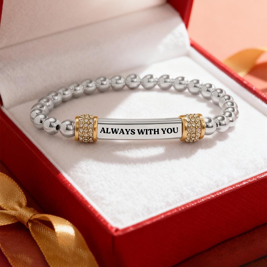 For Granddaughter-Always With You Dainty diamond bead Bracelet