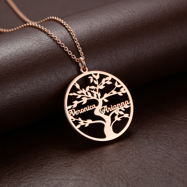 For Mom - The Family Root Customized 1-10 Names Family Tree Necklace