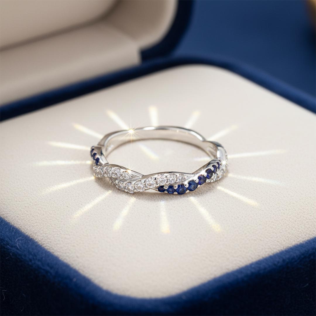 For Mother Custom Birthstone Mother Daughter Twist Ring