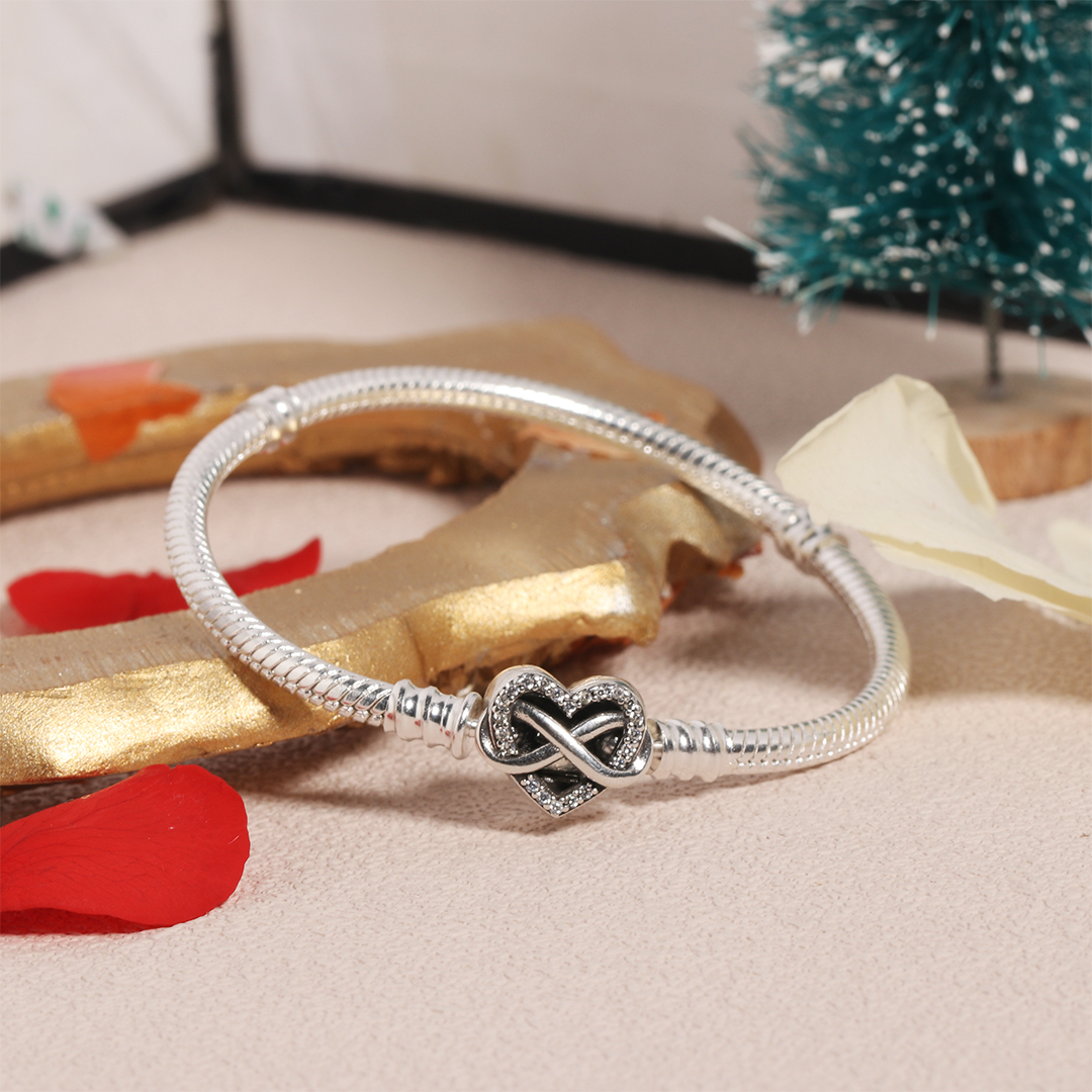 For Daughter - Mother And Daughter  Forever Linked Together Infinite Love Snake Bone Chain Bracelet