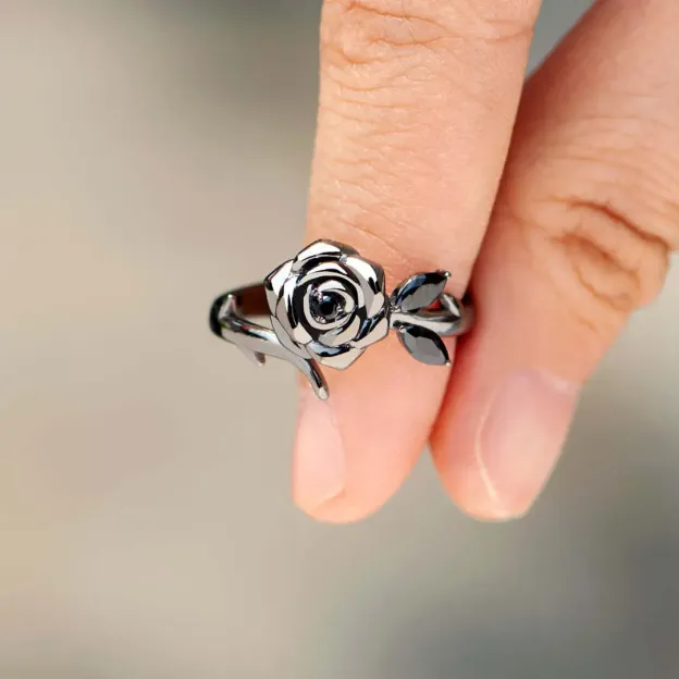  Strong as fuck Black Rose  Ring 