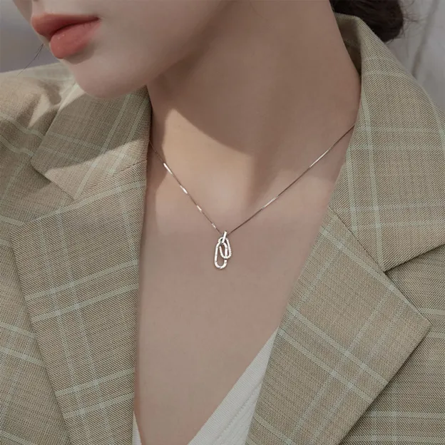 For Daughter - S925 We Are Forever Linked Together Circle Necklace
