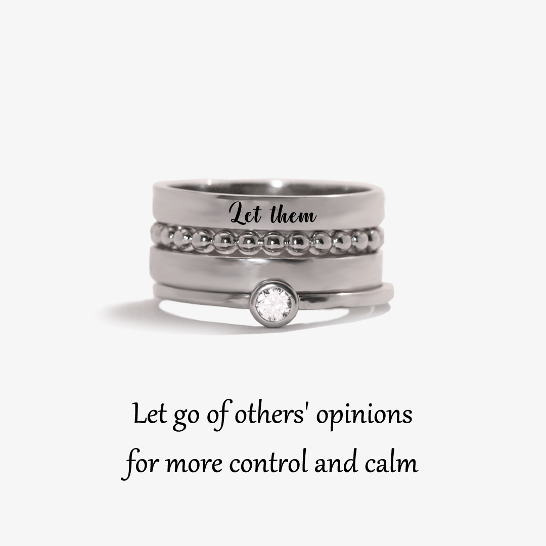 S925 Let Them Stacked Ring - 4 Rings Set